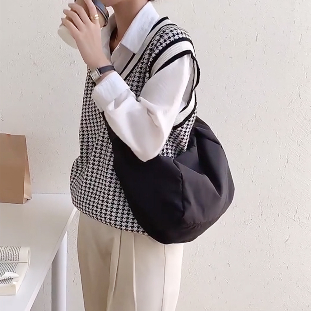 크로와상백 반달 여행용 크로스백 보부상 가벼운 나일론 해외 여행 가방