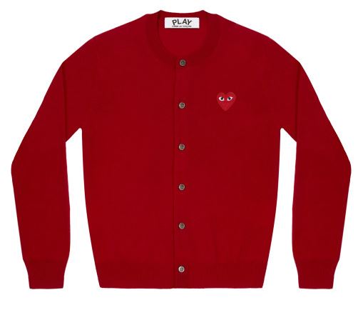 [8종] 꼼데가르송 가디건 기본 레드 블랙 와펜 남여공용 상세 이미지 7