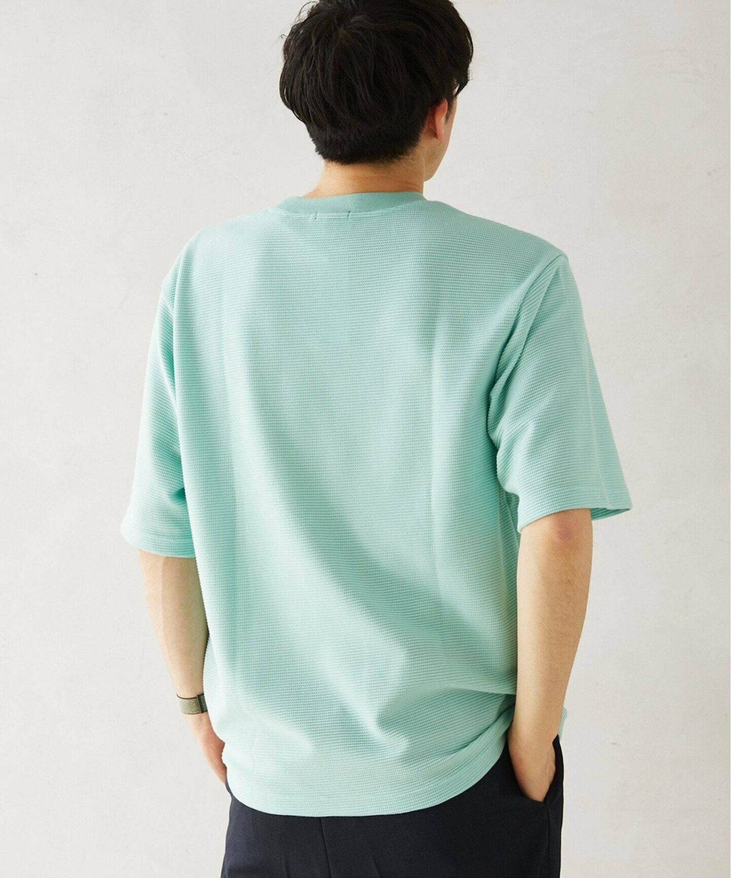 라코스테 LACOSTE x 저널스탠다드 별주 와플 반팔 남성 비스포크 티셔츠 2컬러 - 상세 이미지 4