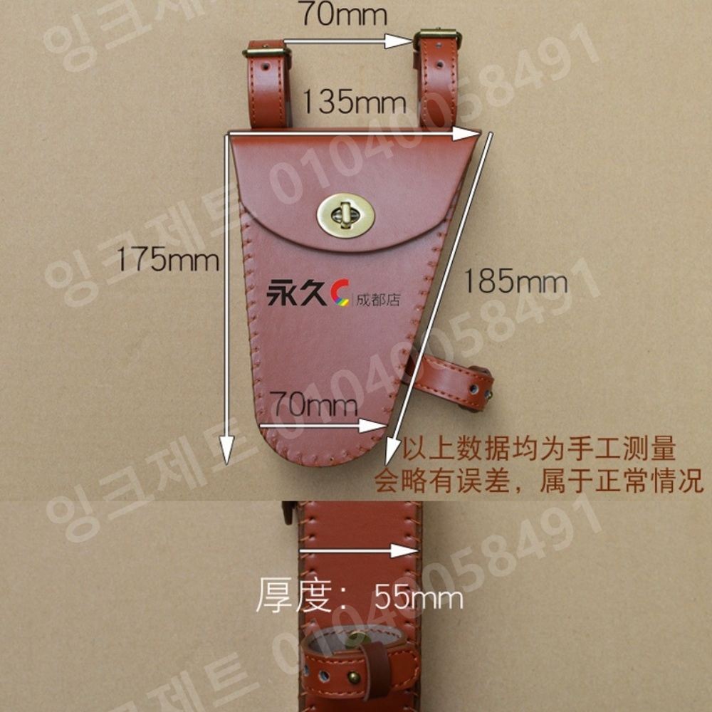자전거가방 복고풍 프레임 인조가죽 소재 프레임 빈티지 - 상세 이미지 3