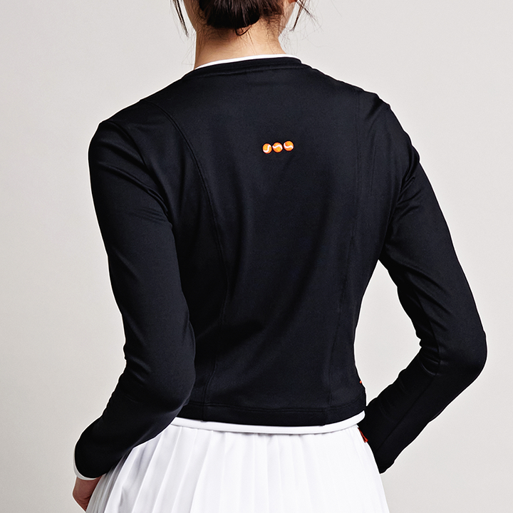요넥스 245TL004F 테니스 의류 블랙 긴팔 크롭티 여성용 24SS - 상세 이미지 5