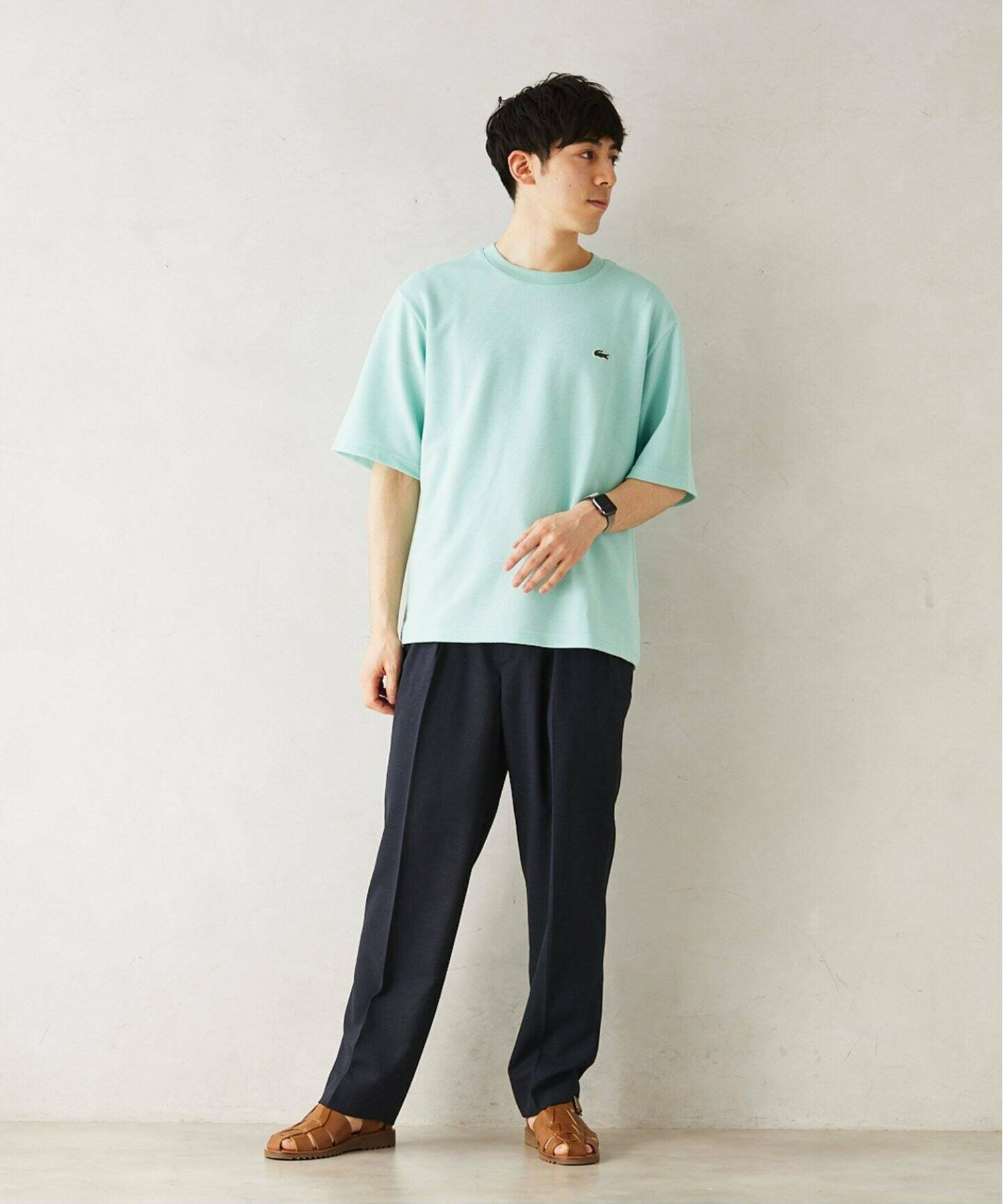 라코스테 LACOSTE x 저널스탠다드 별주 와플 반팔 남성 비스포크 티셔츠 2컬러 - 상세 이미지 2
