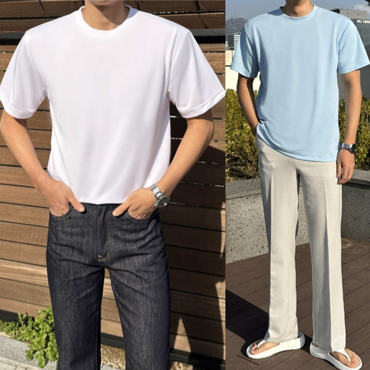 1+1+1 남자 여름 아이스 쿨링 드라이핏 반팔티 85-115 - 상품 이미지