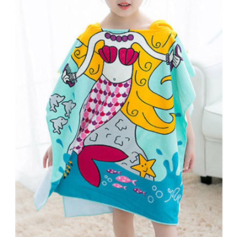 물놀이가운 유아 아동 어린이 키즈 샤워타올 비치 판초타월