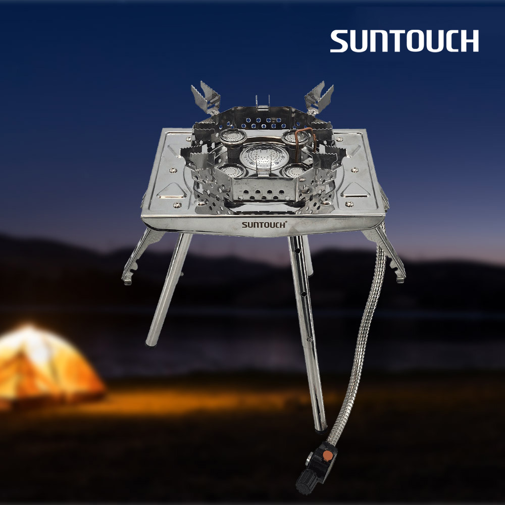 [알림받기 추가할인] 썬터치 통주물바디 고화력 캠핑버너 4&5구 강염버너 그리들버너 다이캐스팅 올스텐 팔각 바람막이 ST-SB4C