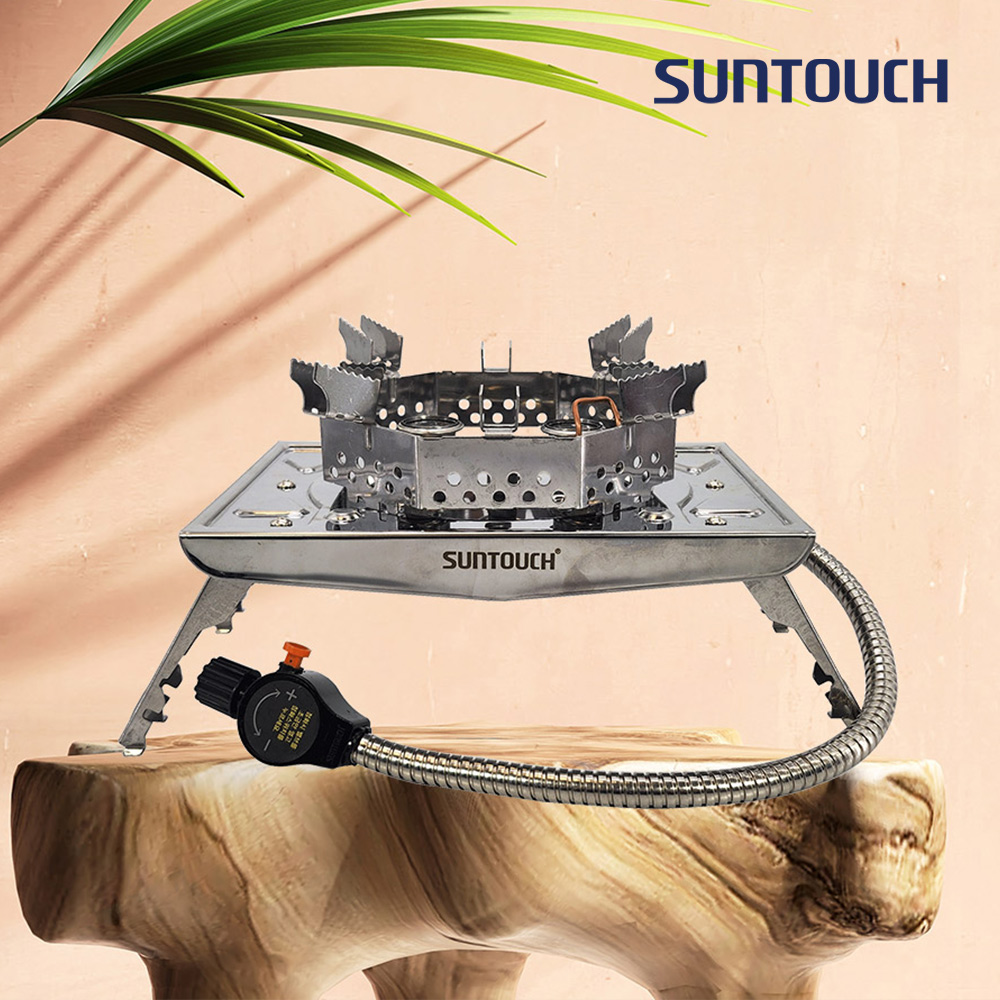 [알림받기 추가할인] 썬터치 통주물바디 고화력 캠핑버너 4&5구 강염버너 그리들버너 다이캐스팅 올스텐 팔각 바람막이 ST-SB4C