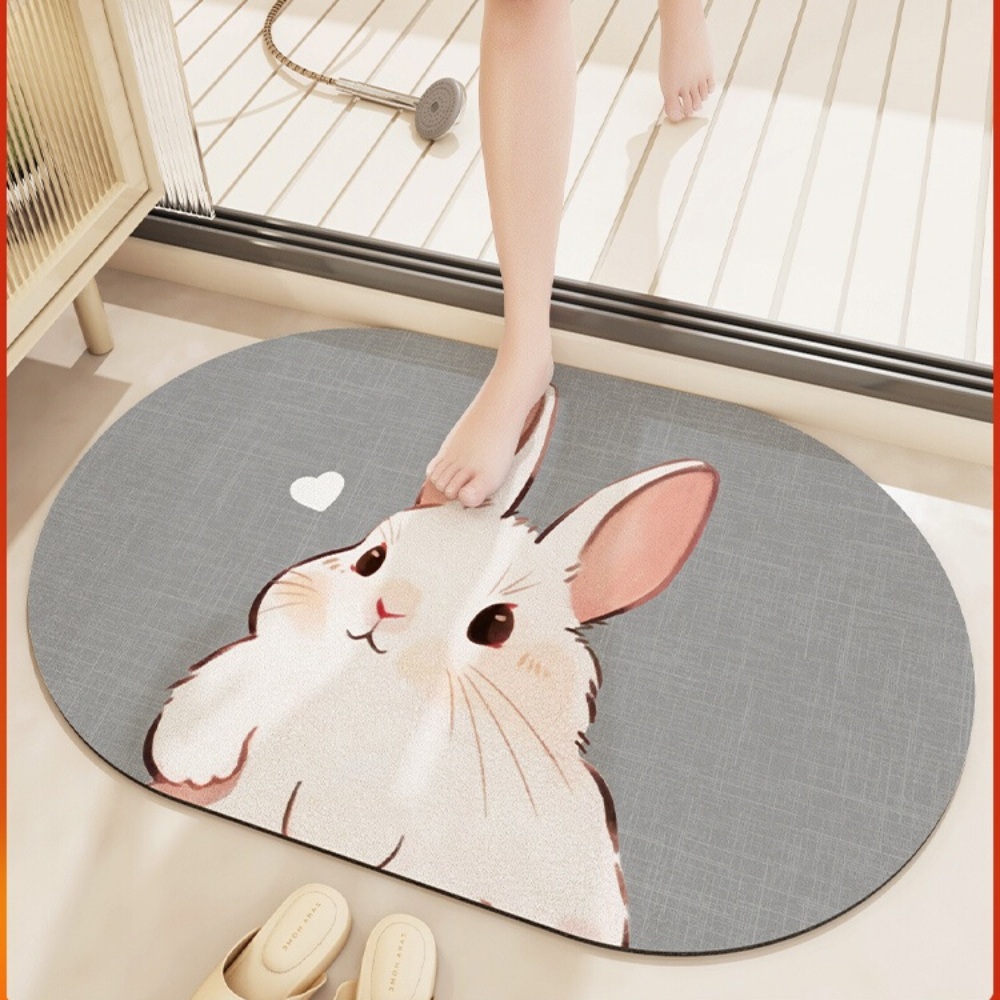 토끼매트 침실 귀여운 인테리어 현관 바닥 발매트 카펫 주방 욕실 도어 거실 - 상품 이미지
