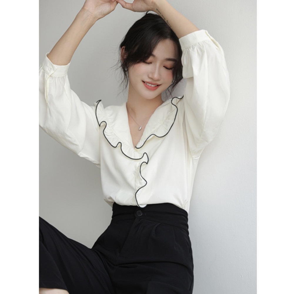 동상이몽 339화 이지혜 블라우스 클래식 레이스 - 상세 이미지 5