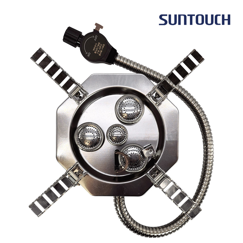 [알림받기 추가할인] 썬터치 통주물바디 고화력 캠핑버너 4&5구 강염버너 그리들버너 다이캐스팅 팔각 ST-DS8F