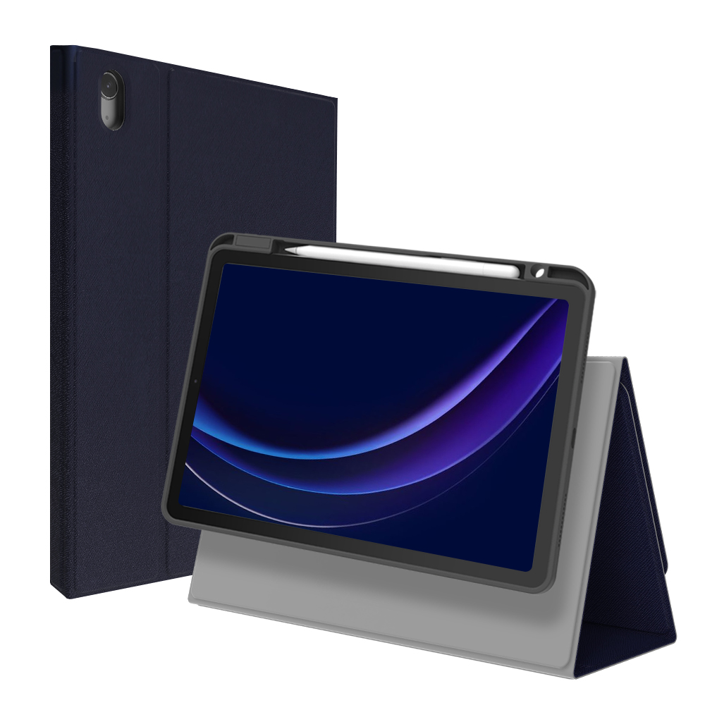 랩씨 2in1 슬림핏 케이스 마그네틱 탈부착 스마트 스탠딩 커버 사피아노 네이비, 아이패드 에어 4-5세대 27.7cm(10.9인치)