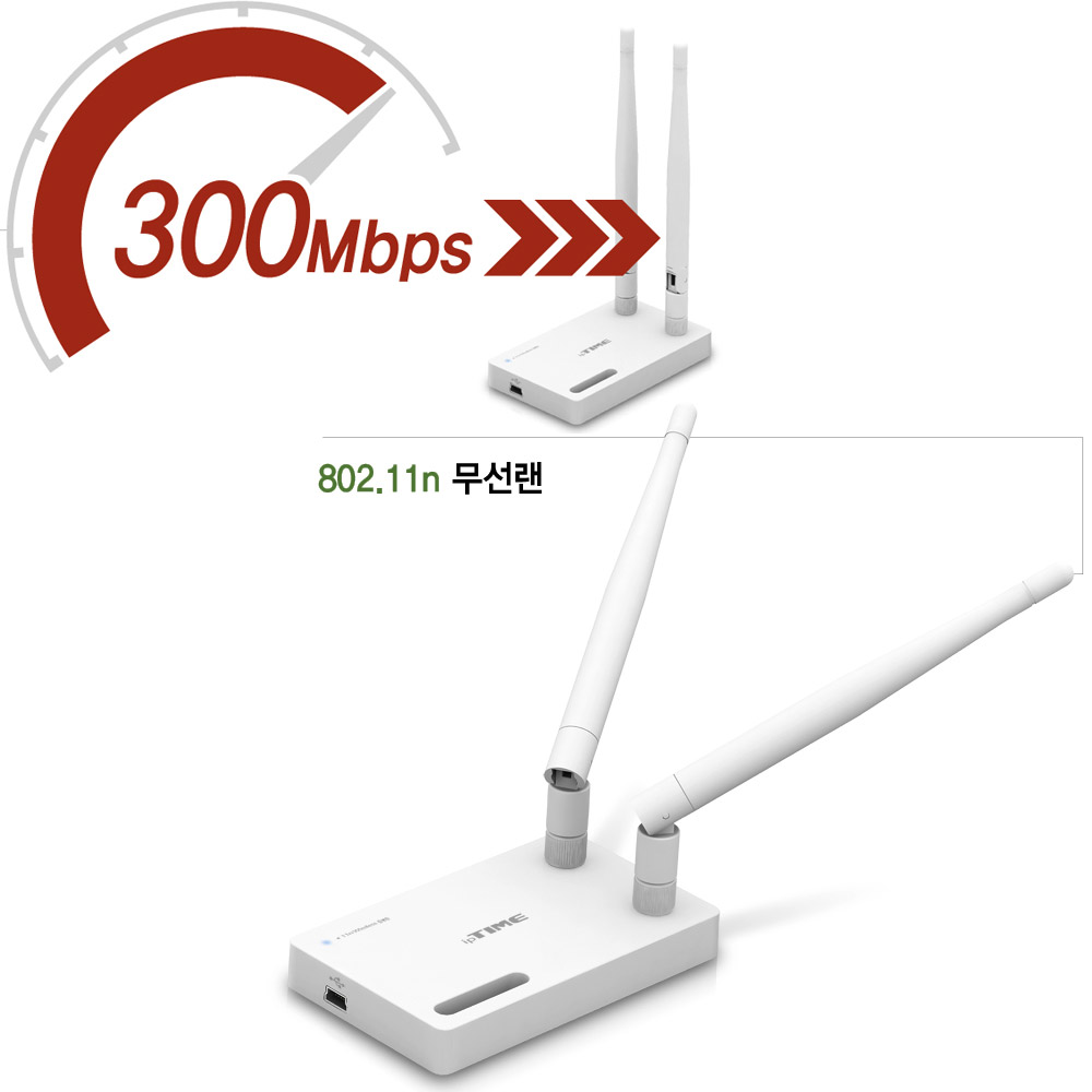 ipTIME N400UA 무선 랜카드 고감도 안테나 와이파이 수신기 노트북 PC - 상세 이미지 3