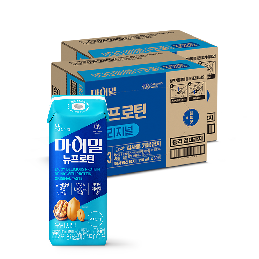 마이밀 뉴프로틴 오리지널 190 mL 30팩+30팩 단백질음료 상세 이미지 6