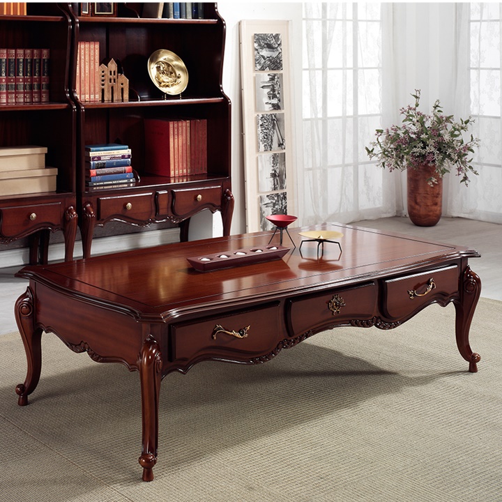 엔틱 테이블 라운지 높은 쇼파 테이블 원목 거실 테이블 인테리어