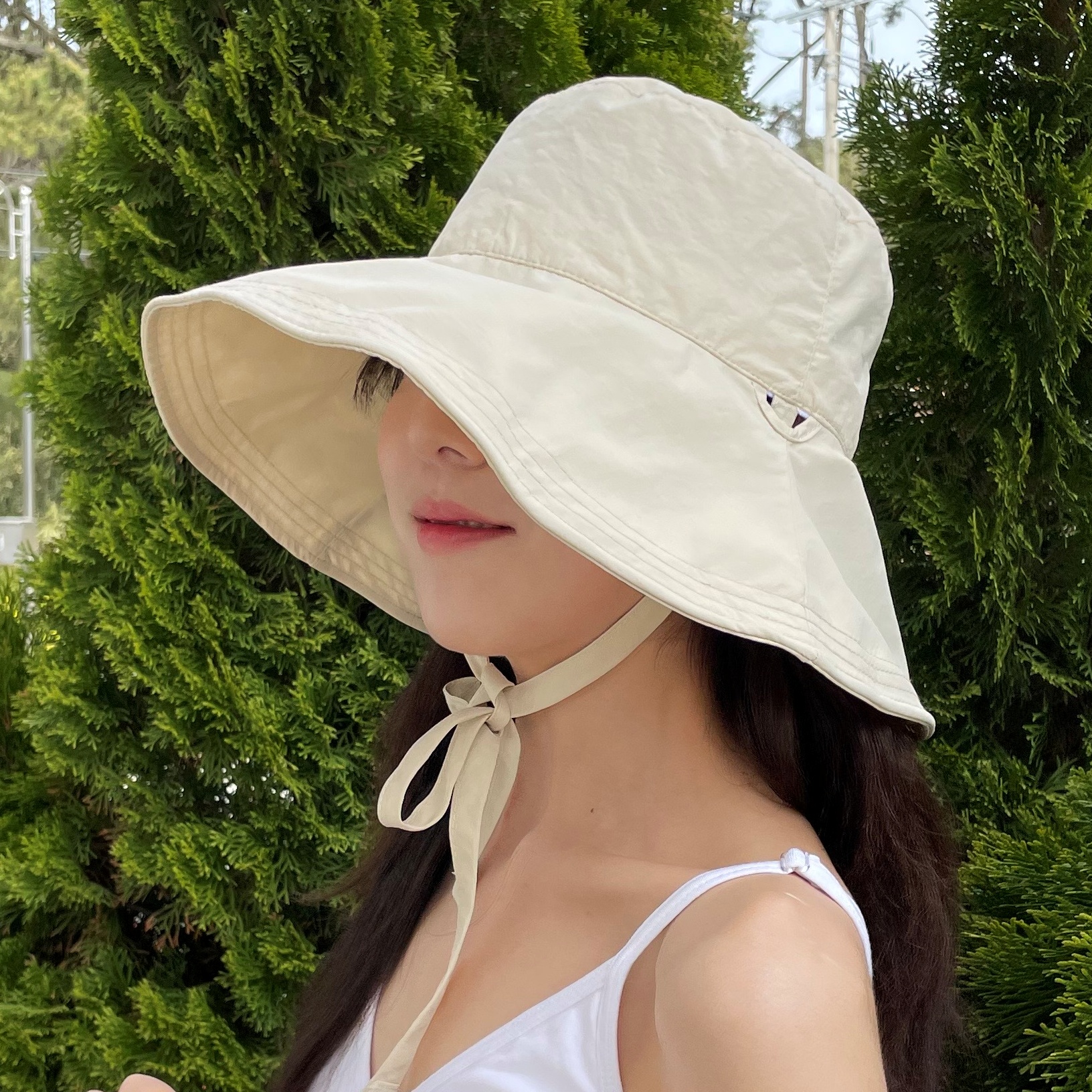 챙넓은모자 여성 여름모자 휴양지 바캉스 여행 비치 바스락 대두 버킷햇 벙거지 모자