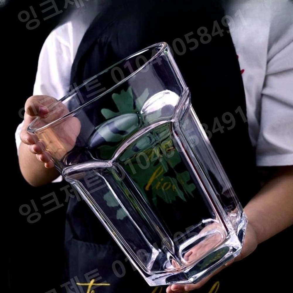 대형 맥주잔 생맥주 빅사이즈 호프잔 대용량 머그 육각잔 - 상품 이미지