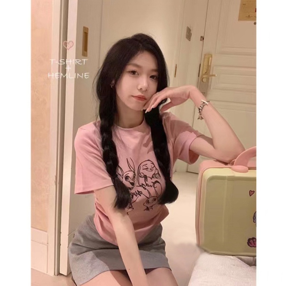 왓츠인마이백 이주빈 티셔츠 귀여운 y2k - 상세 이미지 4