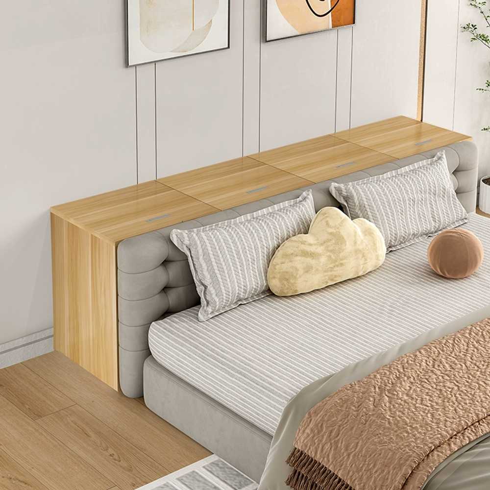 침대옆 틈새장 폭 25cm 서랍형 침실 수납공간 머리맡 2도어 2칸 100-25-40 - 상세 이미지 2