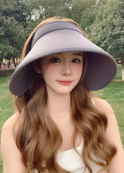 [리플리히] 돌돌이모자 와이드 챙넓은모자 자외선차단썬캡 플로피햇 여름여자모자 휴가지 밀짚 이미지 7