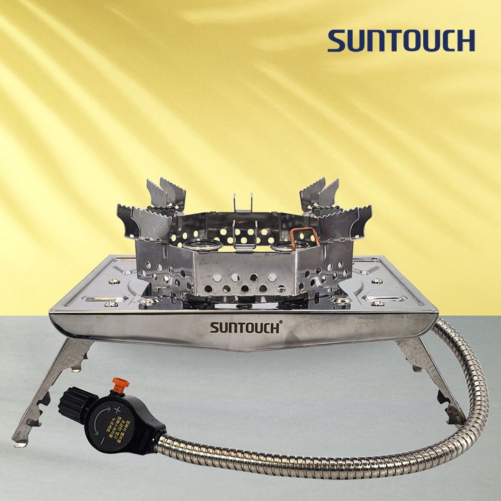 [알림받기 추가할인] 썬터치 통주물바디 고화력 캠핑버너 4&5구 강염버너 그리들버너 다이캐스팅 올스텐 팔각 바람막이 ST-SB4C