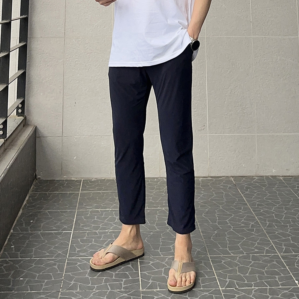 남자냉장고바지 남자 커플 빅사이즈 밴딩 아이스 팬츠