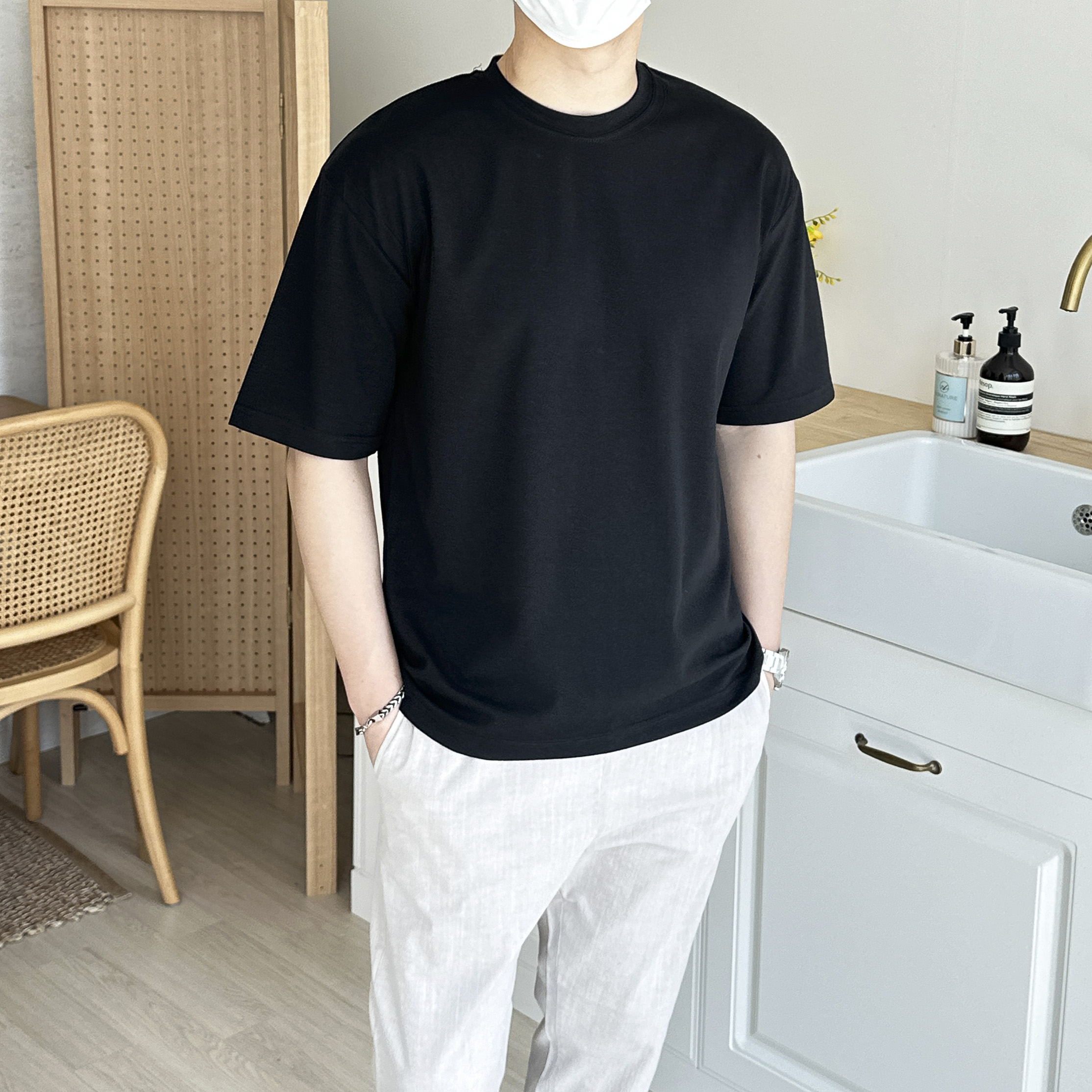 프리미엄 쿨링 베이스 여름 베이직 무지 반팔티셔츠 9color 이미지 7
