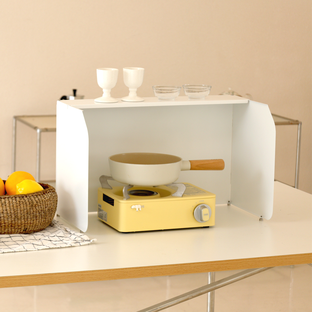 덴켄 렌지가드+선반 미니MSet 인덕션 가림막 기름튐방지 원룸꾸미기 RG50 사이즈50cm