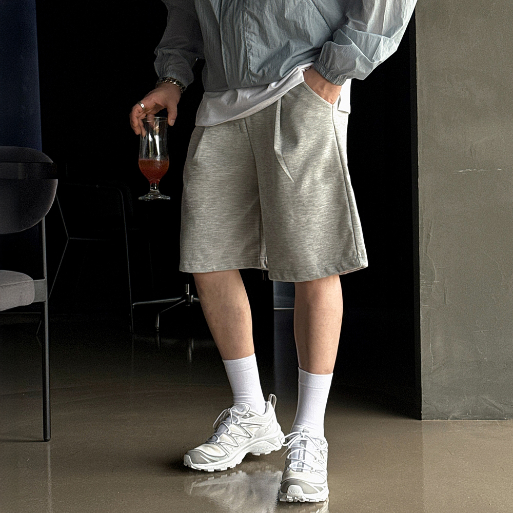 남자버뮤다팬츠 6부반바지 회색반바지 - 상세 이미지 5