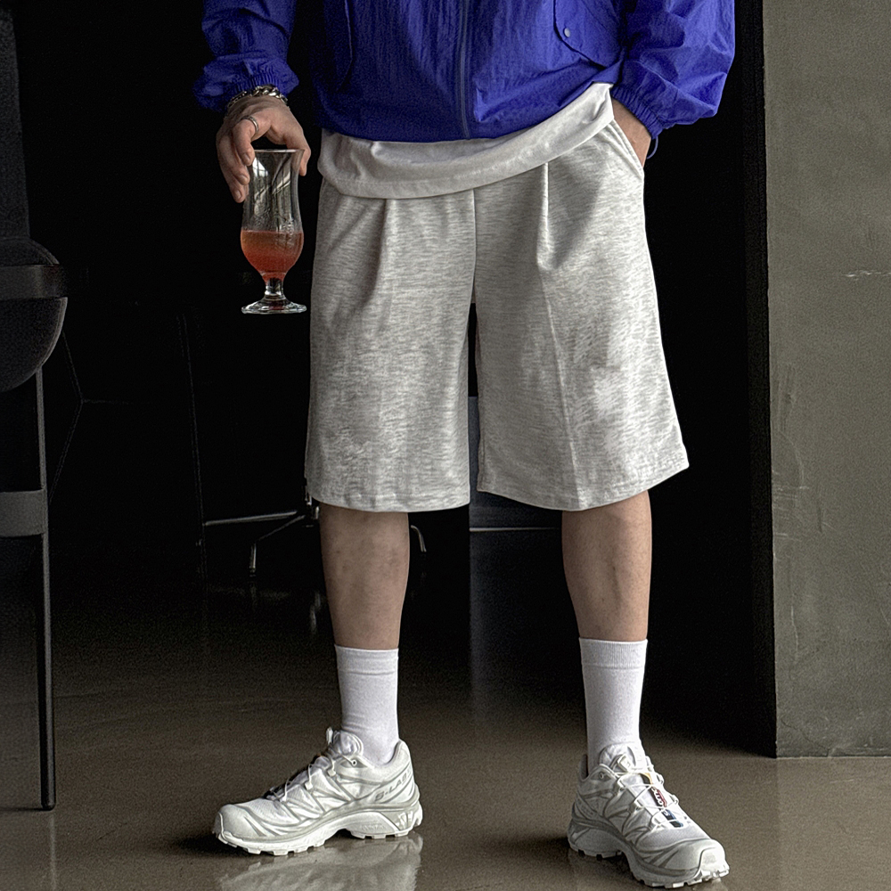 남자버뮤다팬츠 6부반바지 회색반바지 - 상세 이미지 4