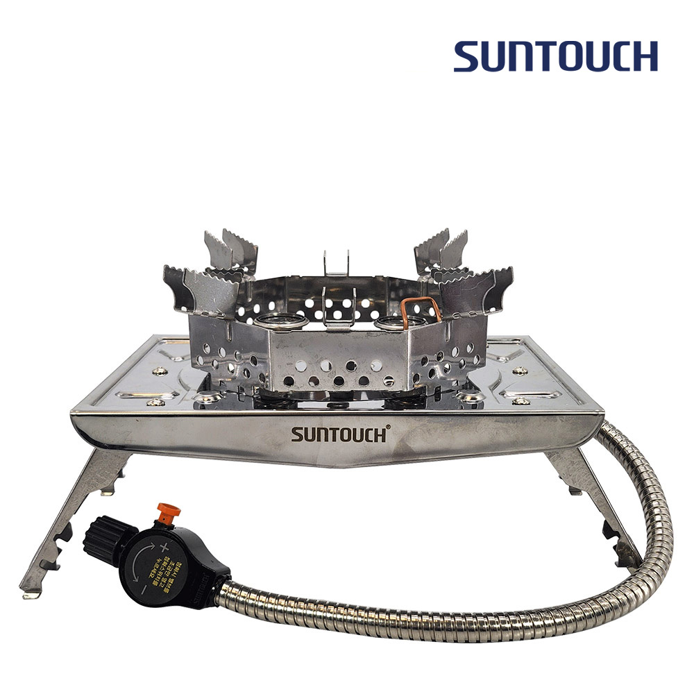 [알림받기 추가할인] 썬터치 통주물바디 고화력 캠핑버너 4&5구 강염버너 그리들버너 다이캐스팅 올스텐 팔각 바람막이 ST-SB4C