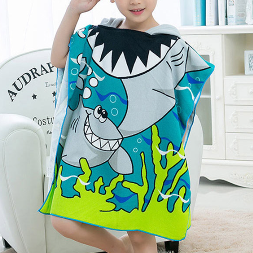 물놀이가운 유아 아동 어린이 키즈 샤워타올 비치 판초타월