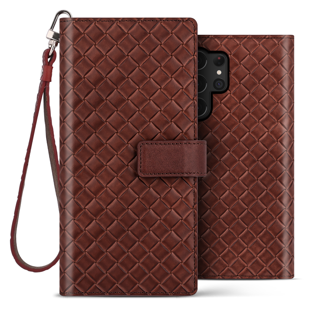 벨라벨루치 갤럭시 S22 플러스 울트라 비첸티노 슬림 지갑형 다이어리 핸드폰 케이스 마호가니레드 - 상세 이미지 3