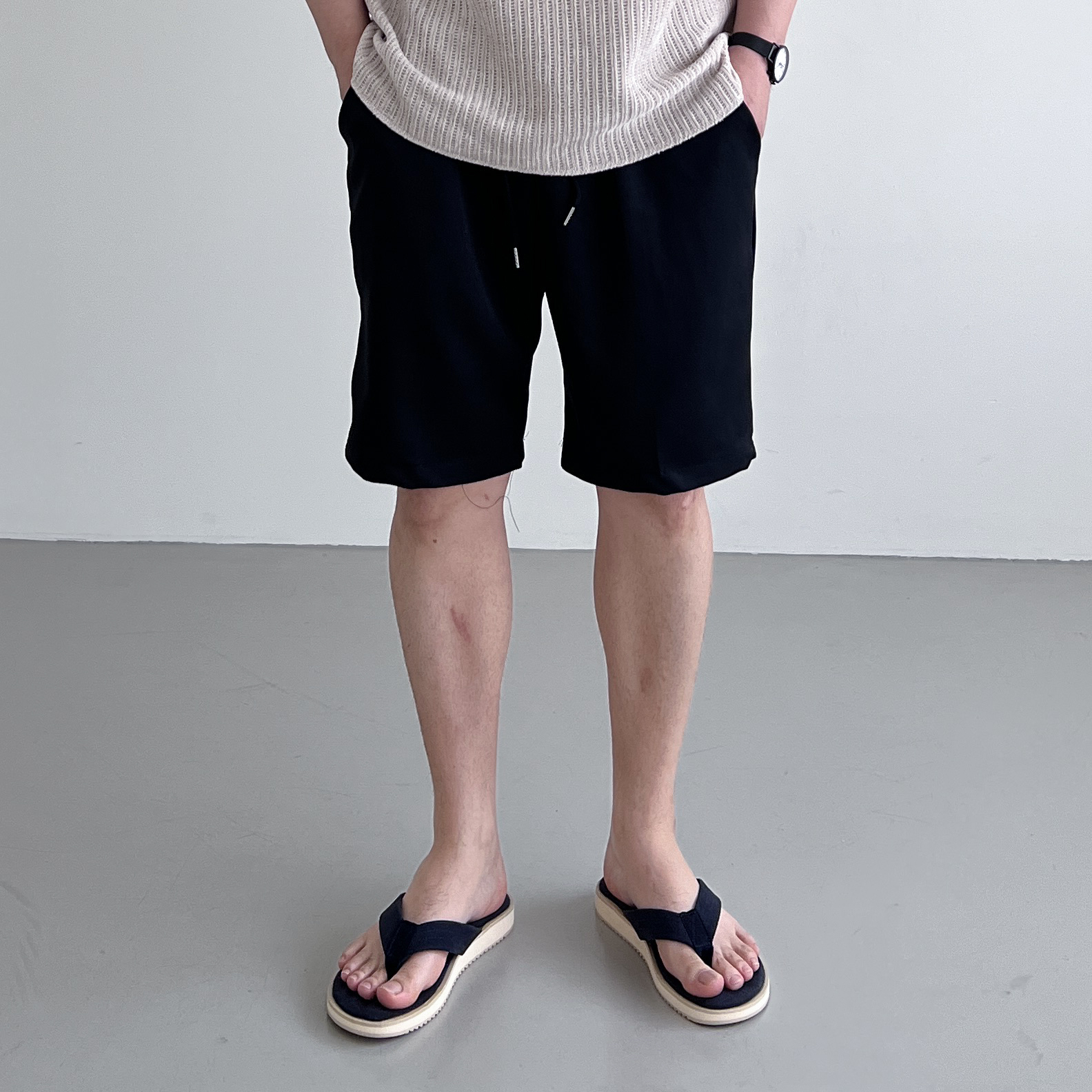 1+1 남자정장반바지 남자슬랙스반바지 - 상세 이미지 5