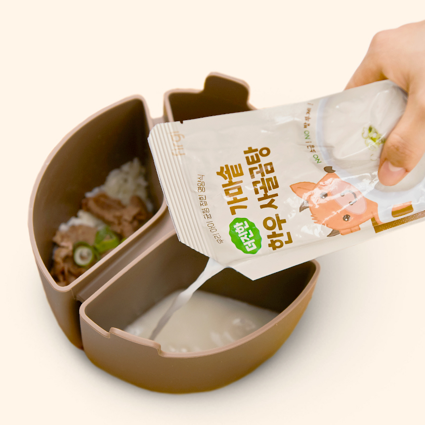 퍼기 더진한 가마솥 어린이 아기 한우 사골곰탕 곰국 육수 1BOX(200gx8팩)