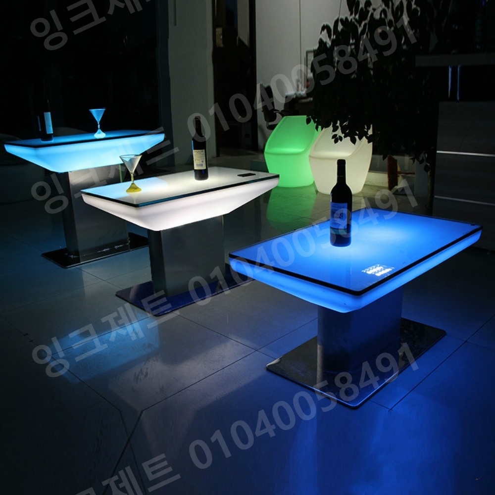 발광 테이블 야광 라이트 나이트 라운지 테라스 파티룸 - 상품 이미지