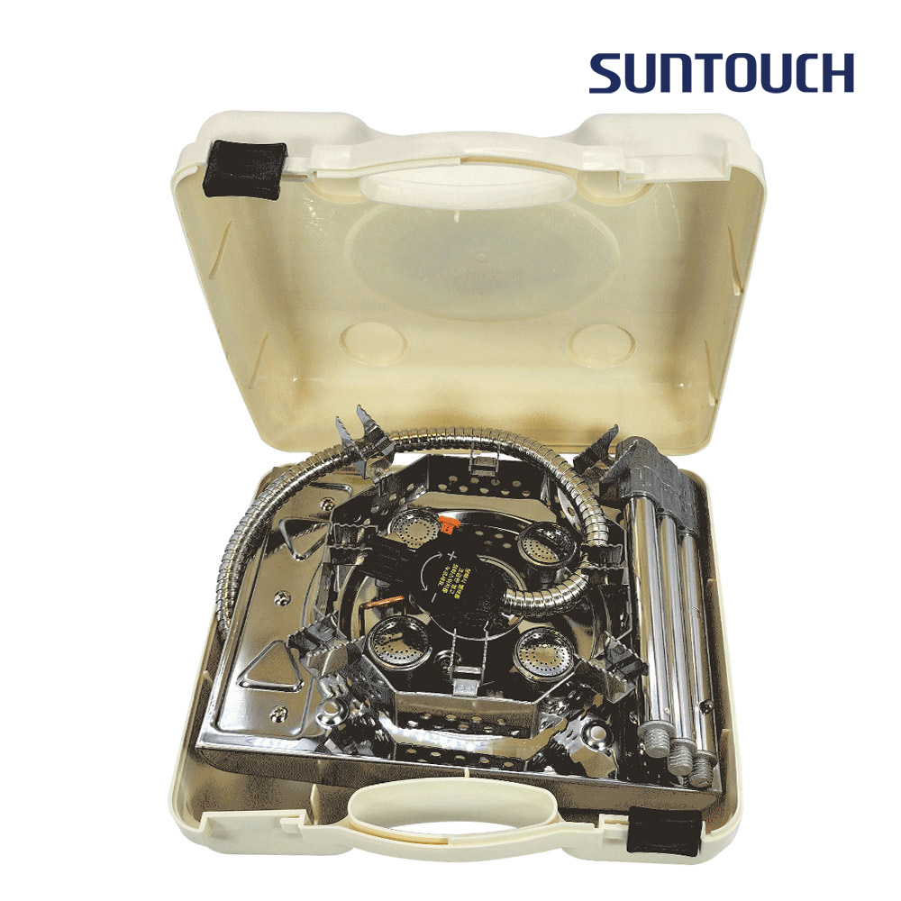 [알림받기 추가할인] 썬터치 통주물바디 고화력 캠핑버너 4&5구 강염버너 그리들버너 다이캐스팅 올스텐 팔각 바람막이 ST-SB4C