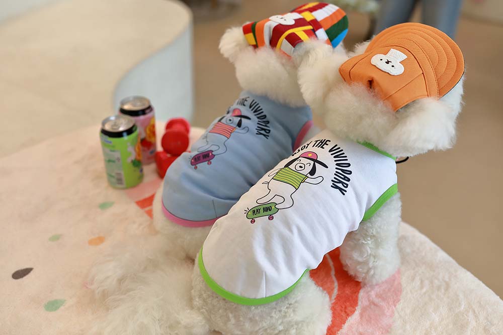 비비드펫 강아지옷 실내복 데일리 티셔츠 여름옷 커플룩 산책룩 개플룩 - 상세 이미지 3