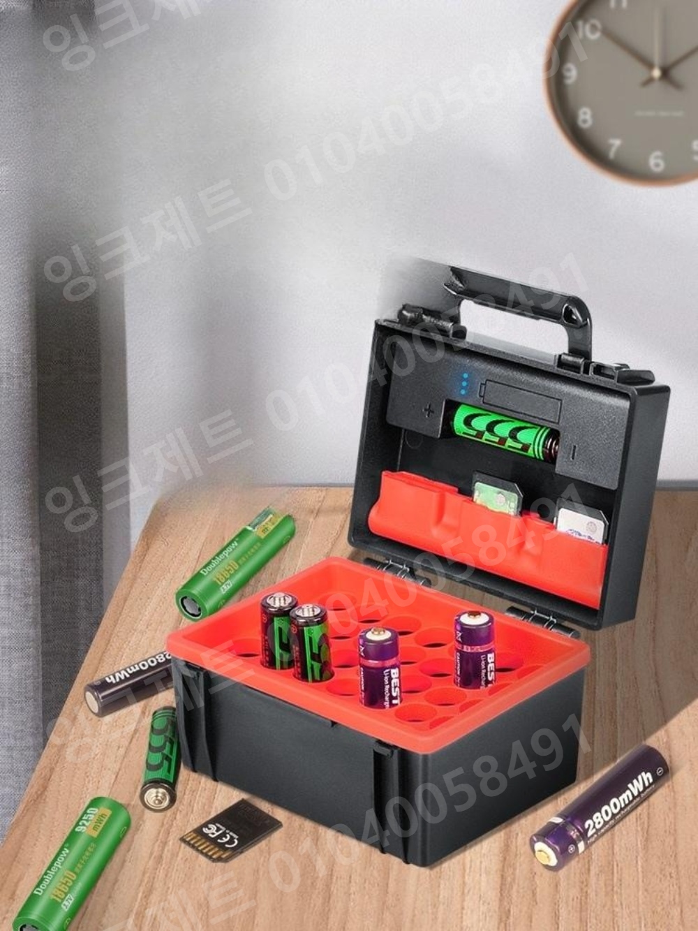 건전지 케이스 보관함 절연 저항 공구 박스 플라스틱 운반 - 상품 이미지