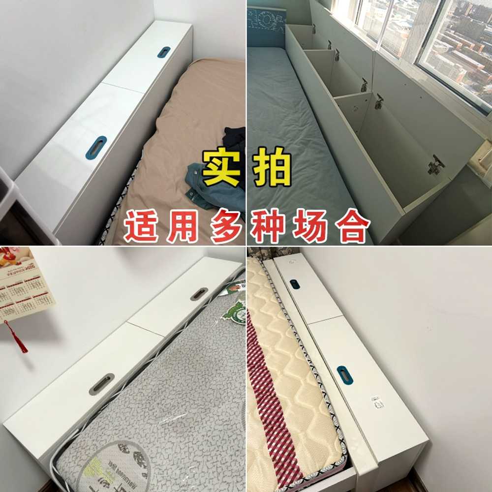 침대 헤드 수납장 200 슬림 사이드 선반 베드 벤치 - 상세 이미지 3