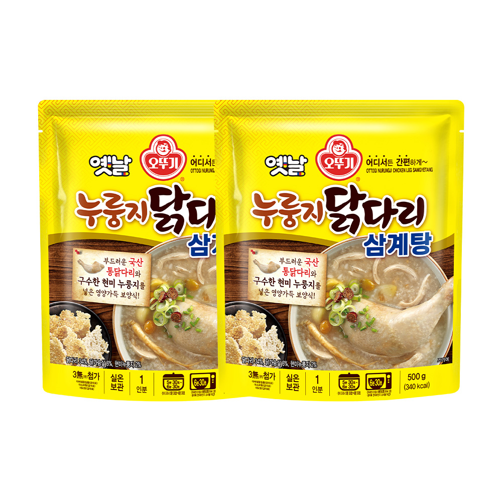 오뚜기 옛날 누룽지 닭다리 삼계탕 500g 2개 - 상품 이미지