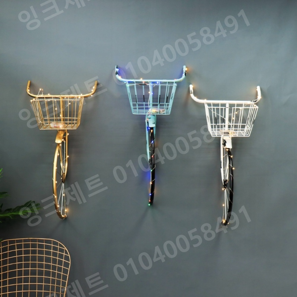 자전거 벽장식 레트로 수레 철제 오브제 빈티지 술집 - 상세 이미지 5
