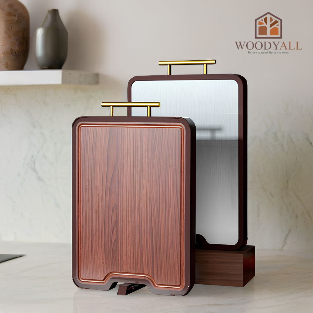 나무 스텐 양면 도마 원목 우드 스테인리스 이유식 스탠다드