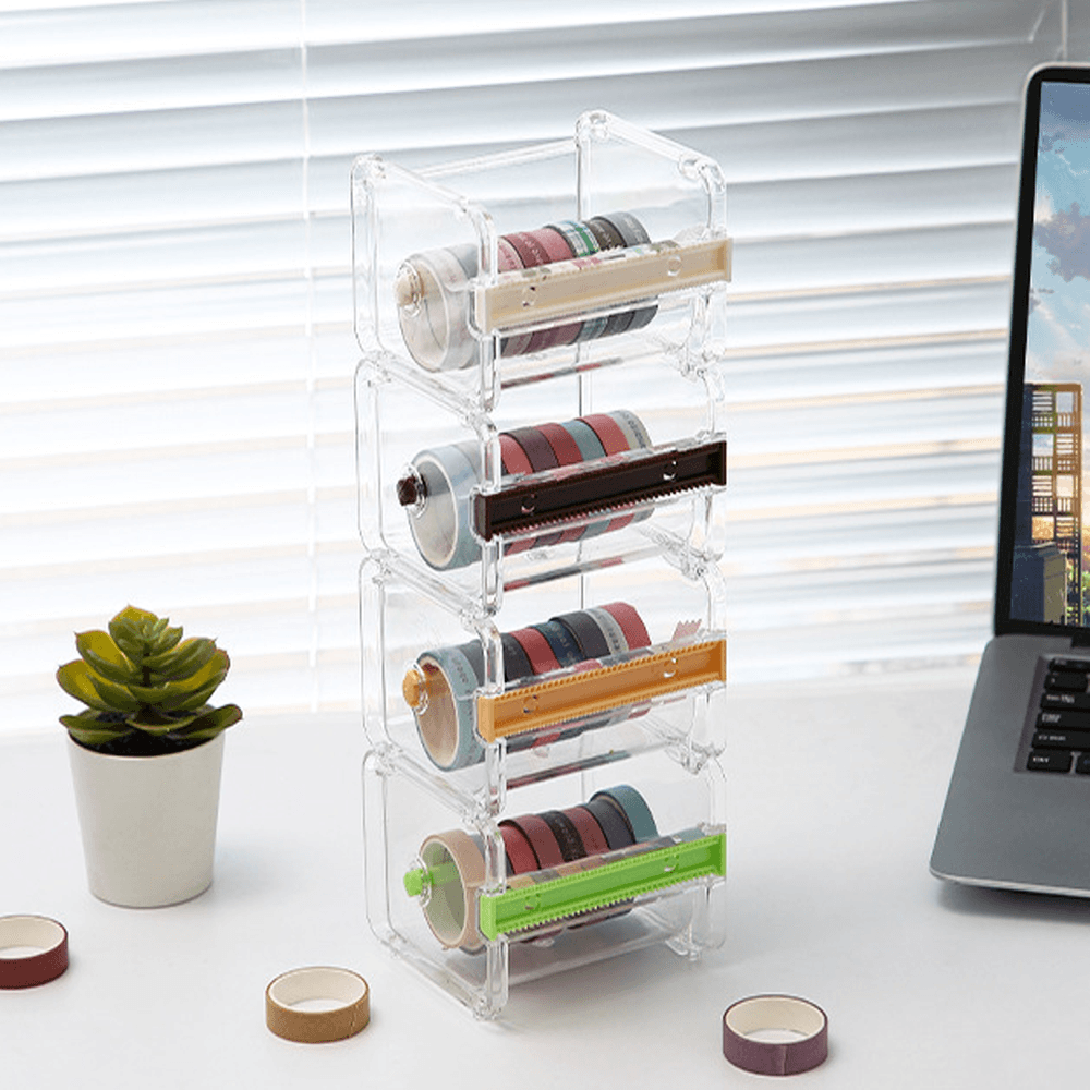 마스킹 테이프 보관함 커터기 멀티 마테 종이 디스펜서 커터 4종 - 상세 이미지 4