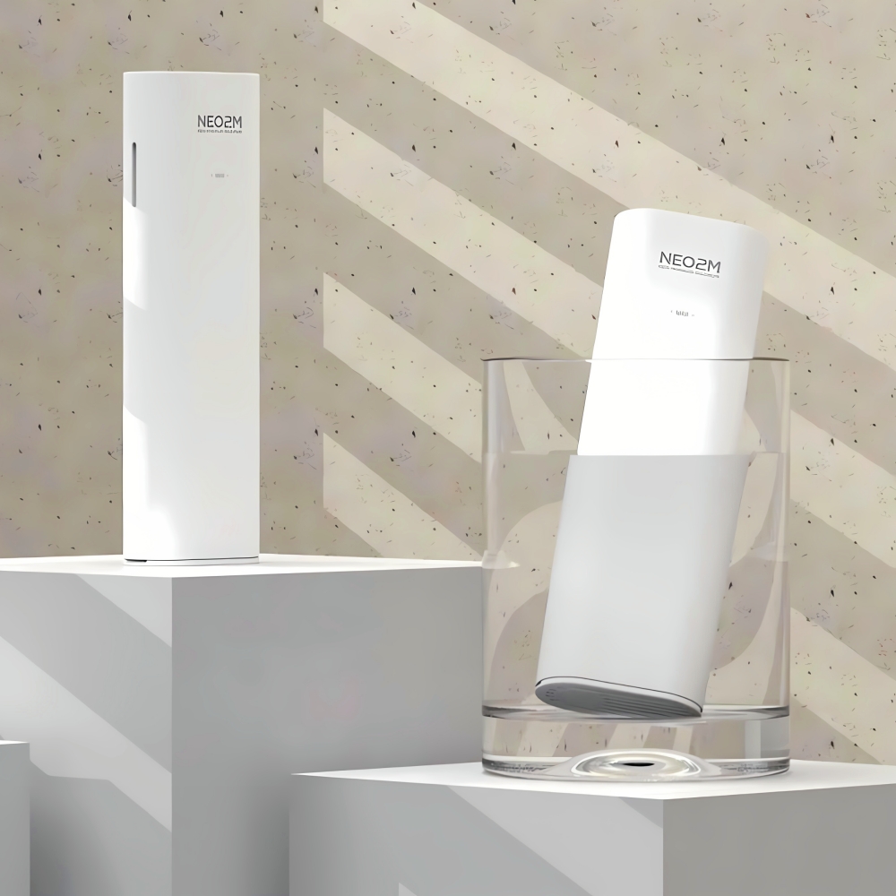 스틱형사무실용미니가습기 무선물컵형휴대용가습기 화이트USB충전 1200mAh 3시간타이머 - 상품 이미지