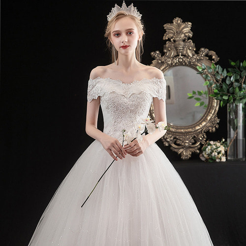 03번 웨딩드레스대여 레이스드레스 졸업사진컨셉 졸사스냅촬영 화이트 S-L가능