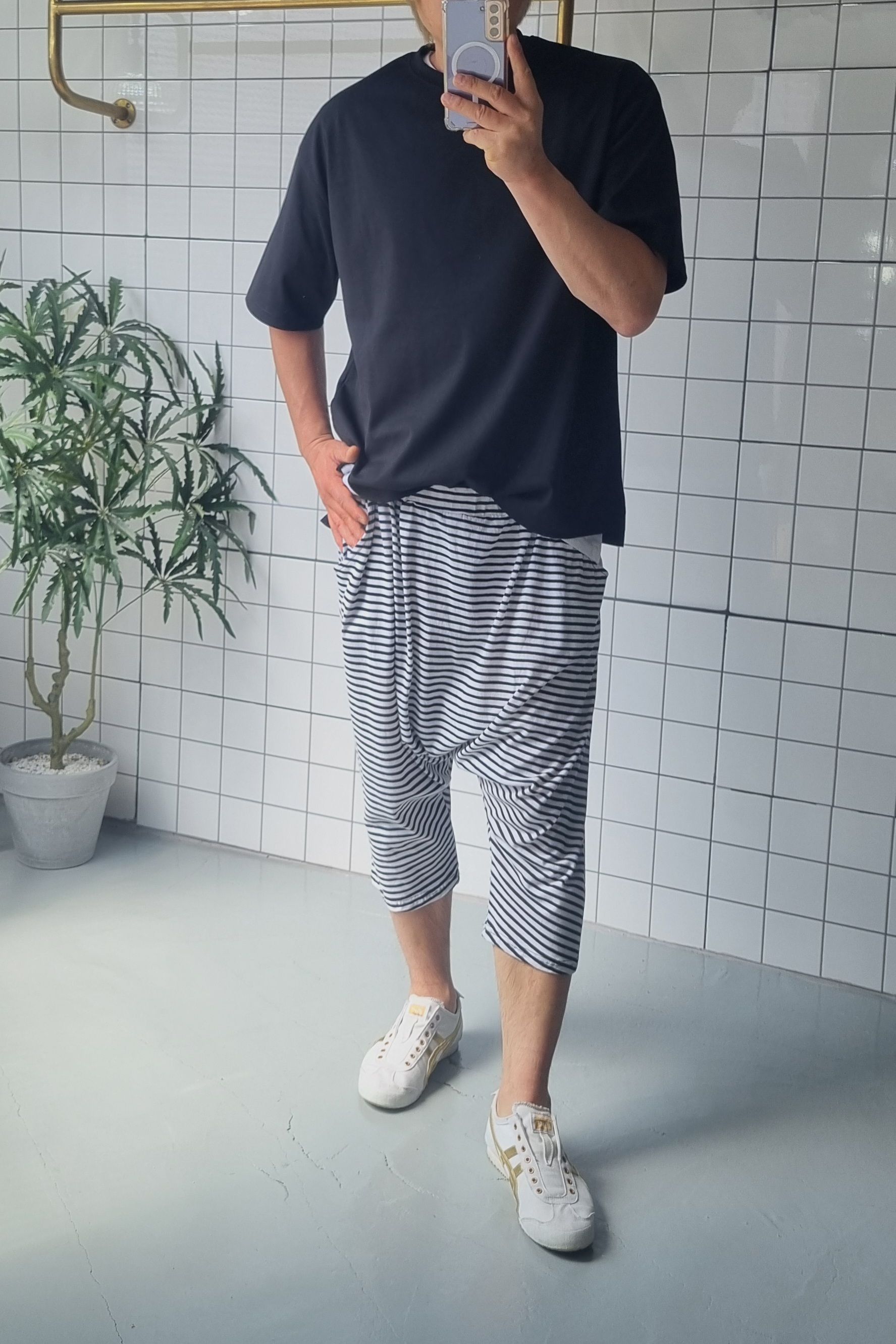 (무배)여름 아이스 레이어드 트임 반팔 티셔츠 이미지 8