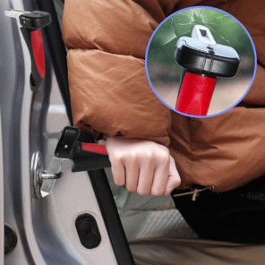 차량용 다용도 탈출망치 비상 유리창깨기 휴대용 용품 손전등 공구 안전 다기능 활용
