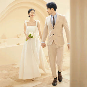 화이트 웨딩드레스 대여 예식2부드레스 리본 브라이덜샤워원피스 피로연 연말... 착용 후기 | 사이즈/핏 총정리 - 상품 이미지 2