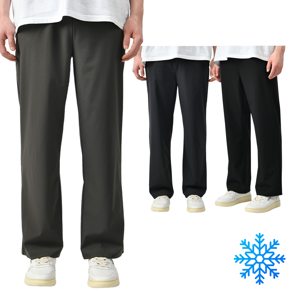 남자 여름 와이드팬츠 아이스 쿨링 밴딩 고무줄 스판 바지