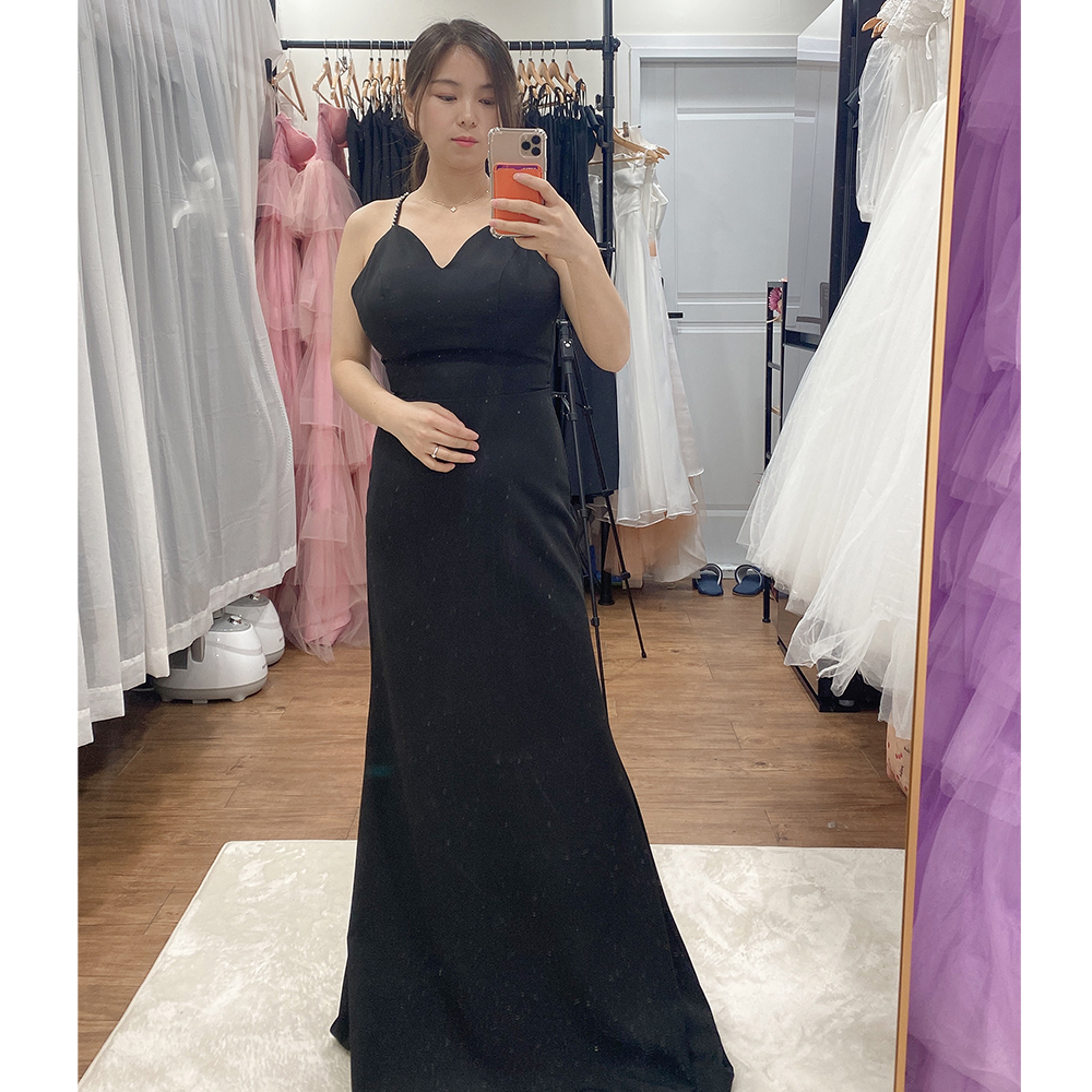 애프터글로우 머메이드 블랙드레스 판매(양도) 브라이덜샤워 셀프스냅촬영 연말파피 - 상세 이미지 5