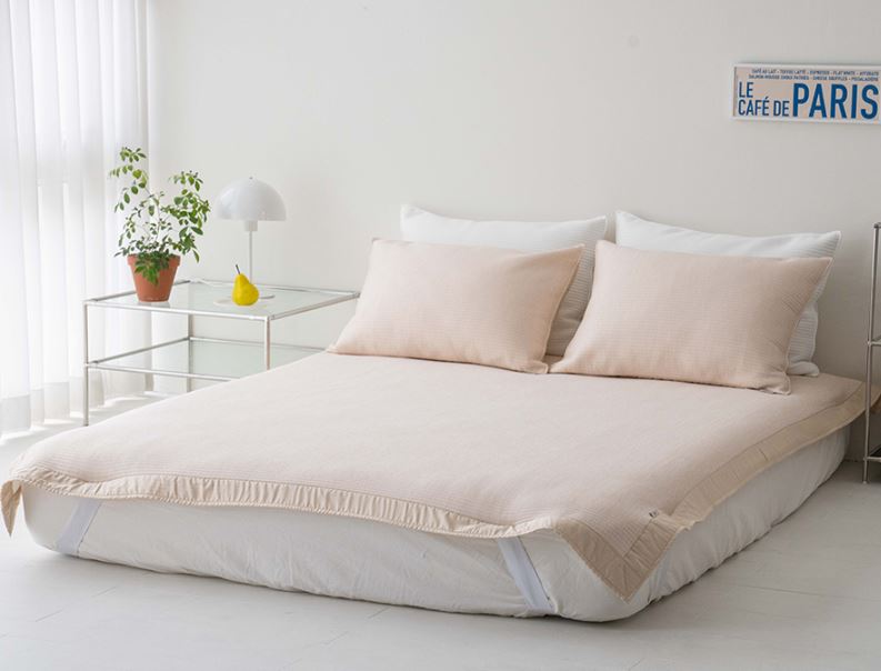 송화침장 24년형 최고급 멜란냉감사 듀라론 냉감패드 넉넉한사이즈 여름 침대패드 고정밴드